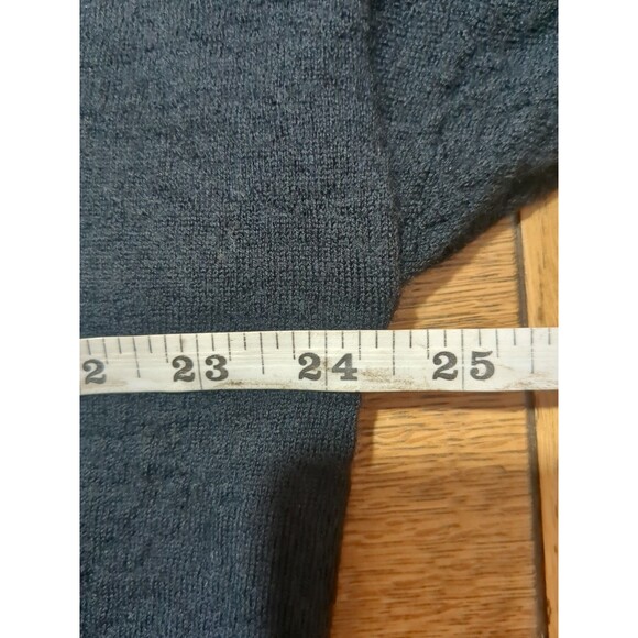 BANANA REPUBLIC Womens XXL Black Fine Merino Wool Textured Rippled Sweater - Picture 12 of 13